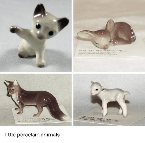little porcelain animals