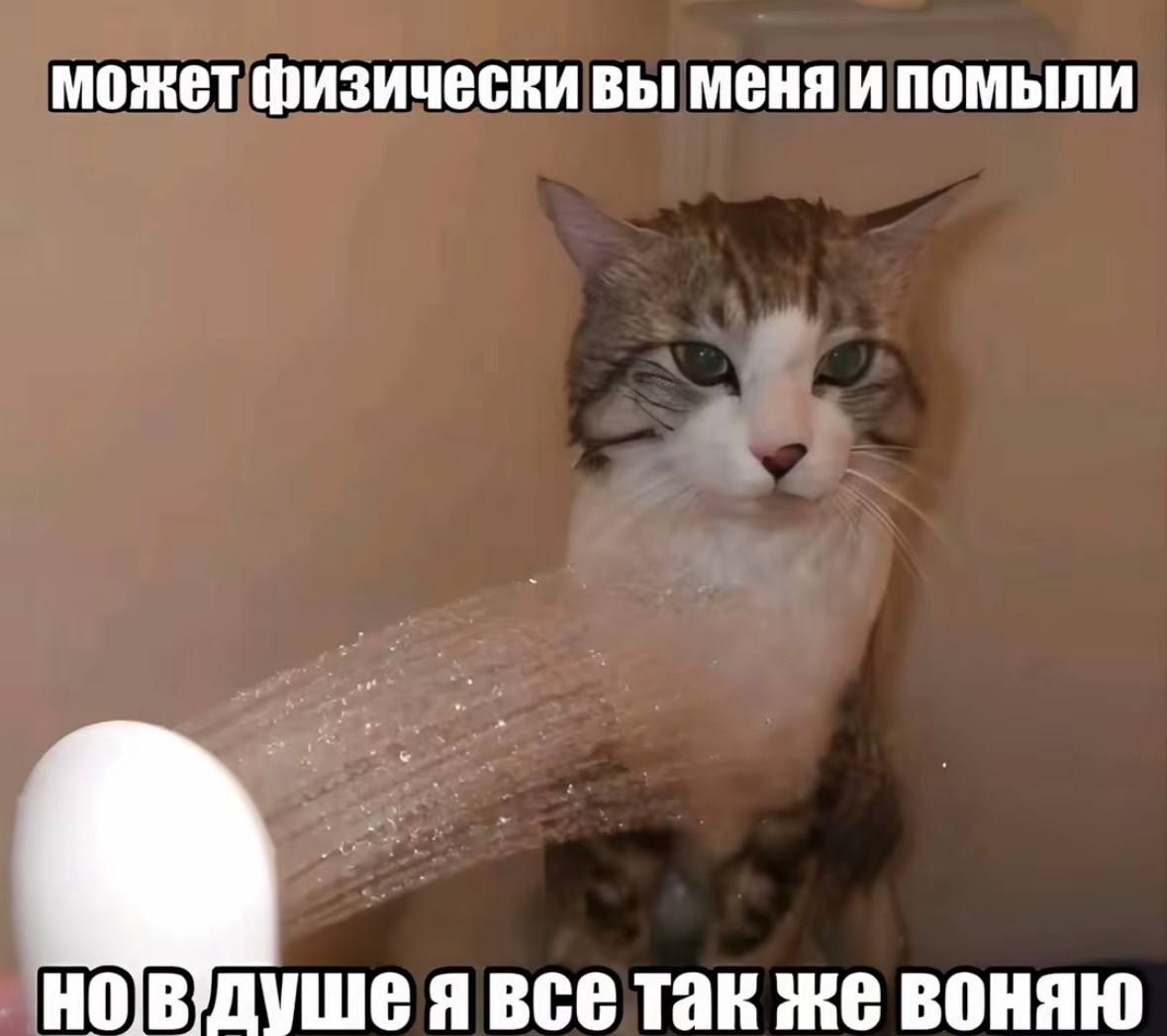 может физически вы меня и помыли нов’душея все так же BOHAW