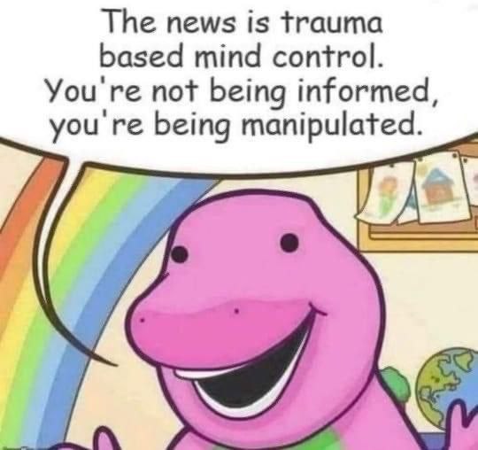 The news is trauma based mind control. You're not being informed, you being manipulated.