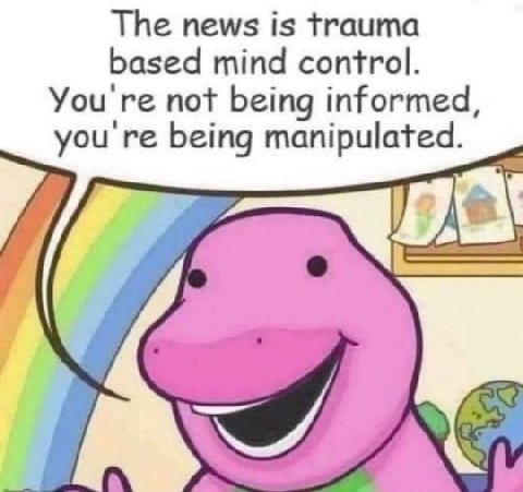 The news is trauma based mind control. You're not being informed, you being manipulated.