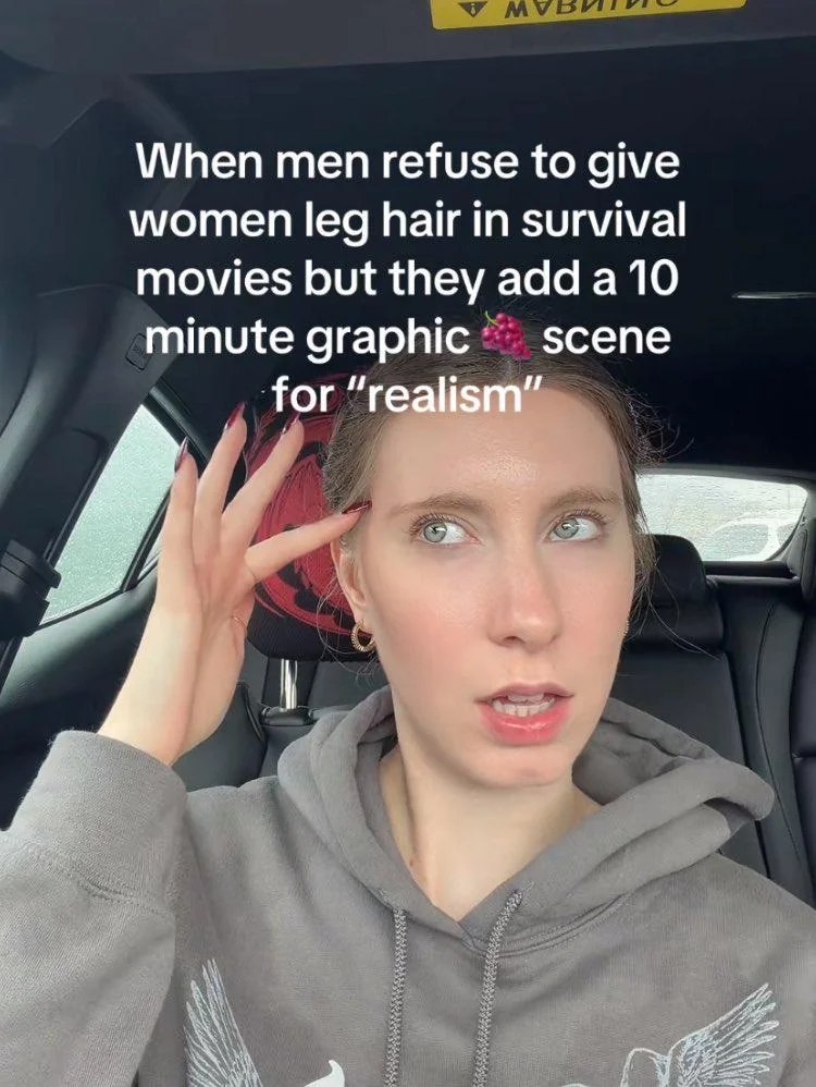 \МПеп men refuse to give women leg hair in survival movies but they add a 10 minute graphic scene for “realism”