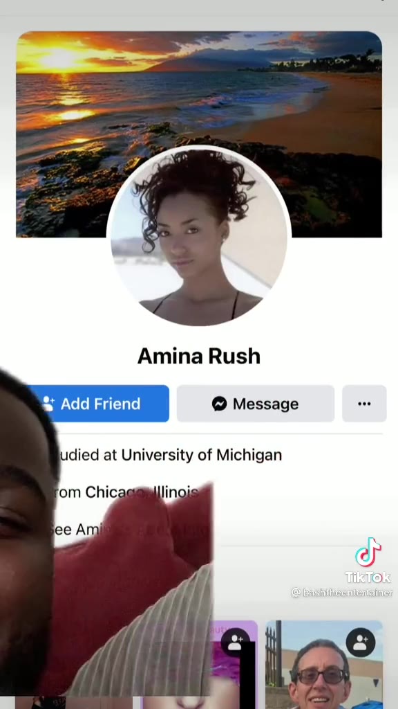 TikTok Samina Mina Without you my friend $ Add Friend @ Message ov died at University of Michigan