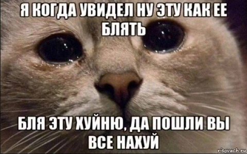 Я КОГДА УВИДЕЛ НУ ЭТУ БЛЯТЬ БЛЯ ЭТУ ХУЙНЮ, ДА ПОШЛИ вы ВСЕНАХУЙ