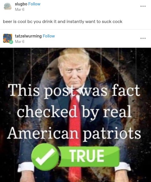 ris cool you drink it and instantly want to suck cock fact checked real American patriots