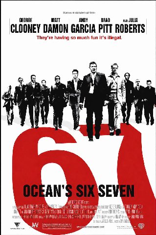 Starring in Alphabetical Order GEORGE MATT ANDY BRAD ano JULIA CLOONEY DAMON GARCIA PITT ROBERTS They’re having so much fun it’s illegal. 4 \7 4) i