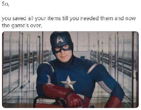 50, you saved all your items till you needed them and now the game's over.