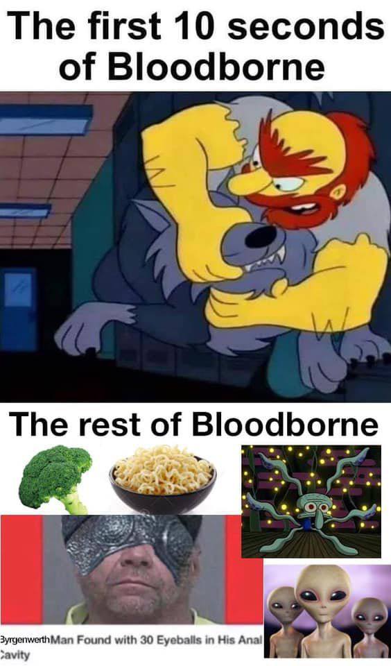 The first 10 seconds of Bloodborne Я The rest of Bloodborne Found with 30 Eyeballs in His Anal A as