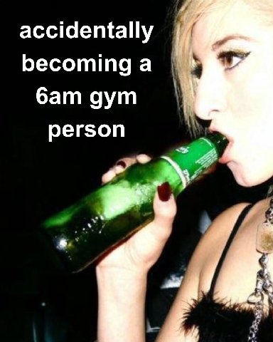 accidentally becoming a gym person