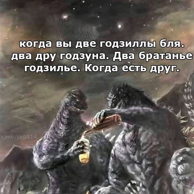 когда вы две годзиллы бля. два дру годзуна. Два братанье годзилье. Когда есть друг. у