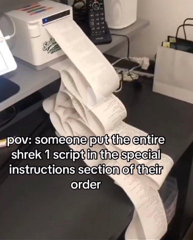 someone shrek 1 scriptin thespe Clal instructions their order