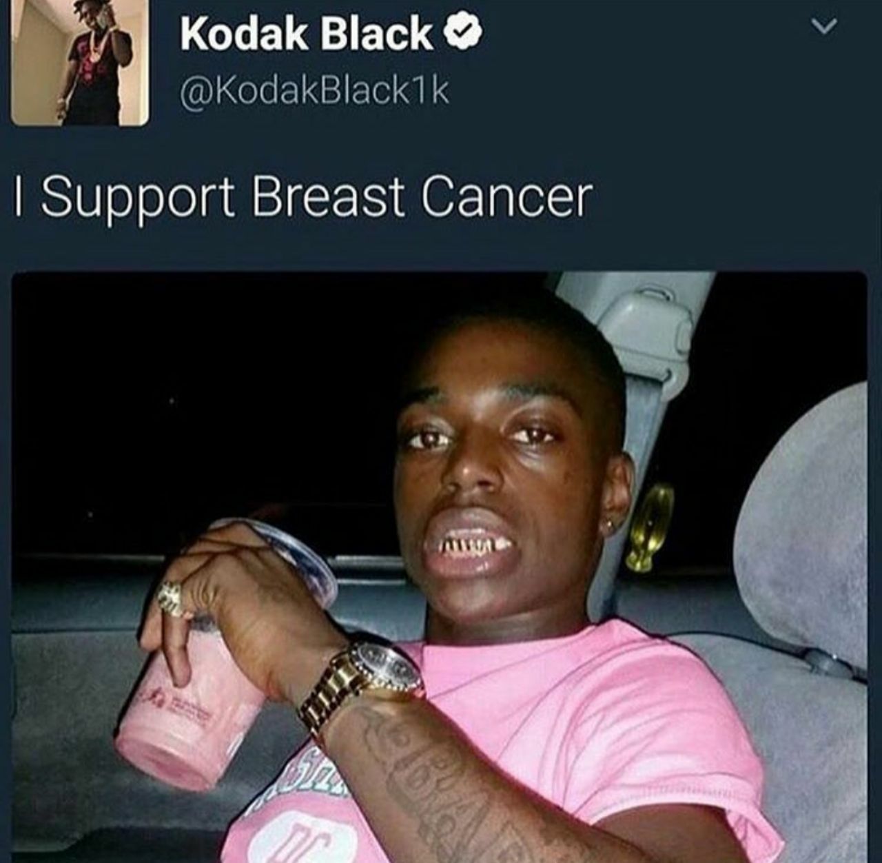 Kodak Black Support Breast Cancer
