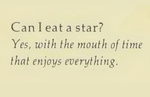 Canleata star? Yes, with the mouth of time that enjoys everything.