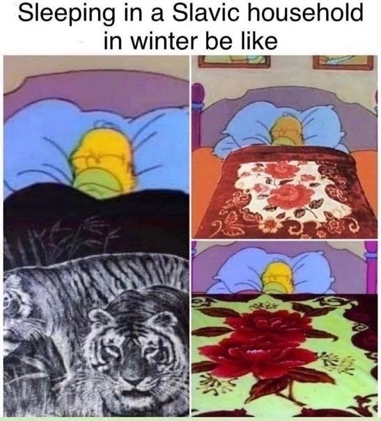 Sleeping in a Slavic household in winter be like
