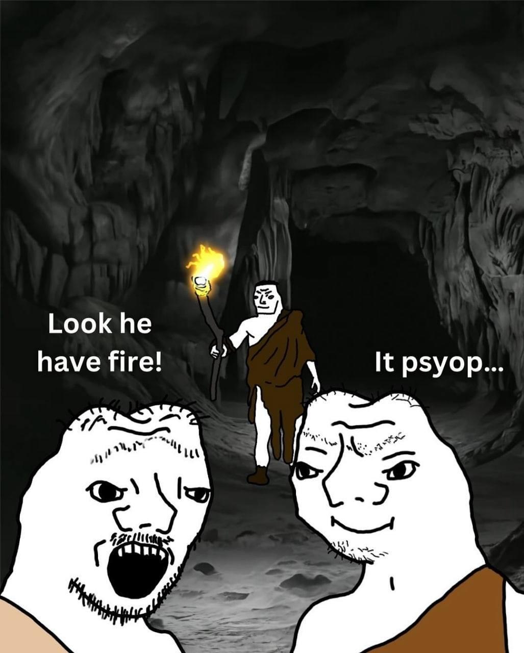 Look he have fire! It psyop