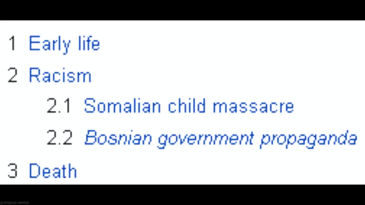 2.1 Somalian child massacre 2.2 Bosnian government propaganda