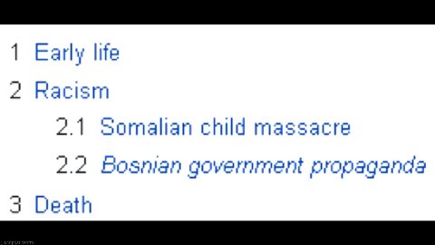2.1 Somalian child massacre 2.2 Bosnian government propaganda