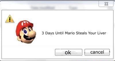 3 Days Until Mario Steals Your Liver сапсе!