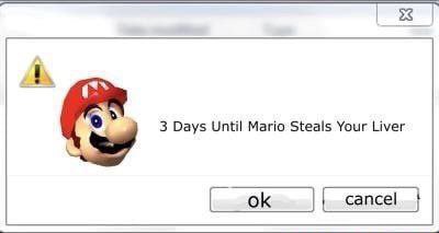 3 Days Until Mario Steals Your Liver сапсе!