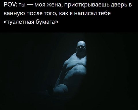 ты моя жена, приоткрываешь дверь в ванную после того, как я написал тебе «Туалетная бумага»