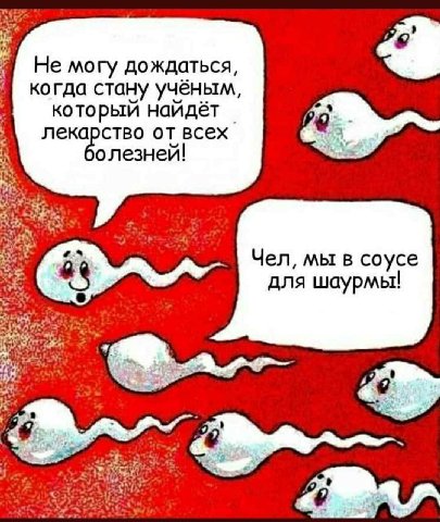 Не могу дождаться, когда стану учёным, который найдёт лекарство от олезней! Чел, мы в соусе для шаурмы!