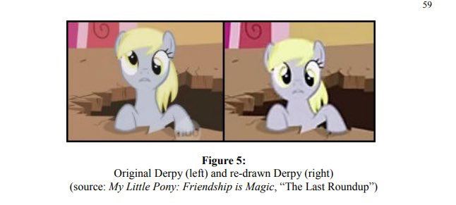 59 Figure 5: Original Derpy (left) and re-drawn Derpy (right) (source: My Little Pony: Friendship is Magic, “The Last Roundup”)