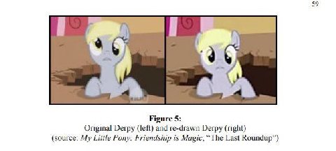 59 Figure 5: Original Derpy (left) and re-drawn Derpy (right) (source: My Little Pony: Friendship is Magic, “The Last Roundup”)