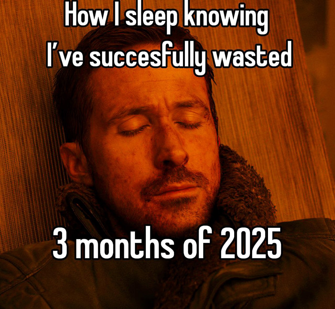 How sleep knowing I've succesfully wasted 3 months of 2025