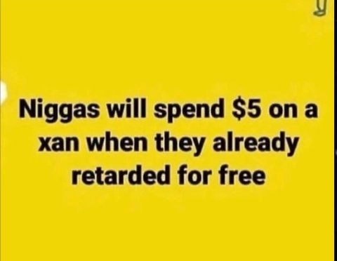 Niggas will spend $5 опа xan when they already retarded for free