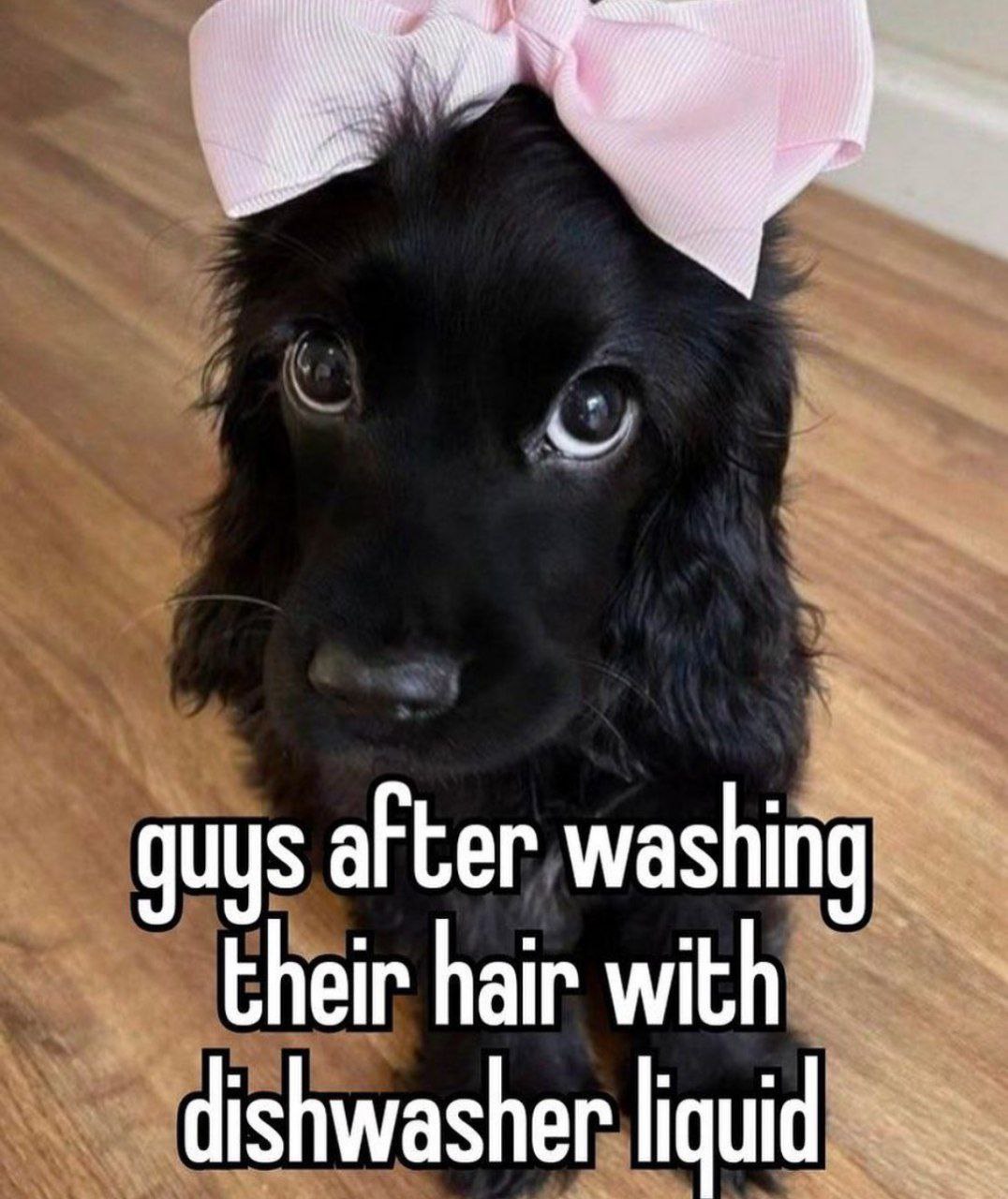 quys after washing their hair with dishwasher liquid