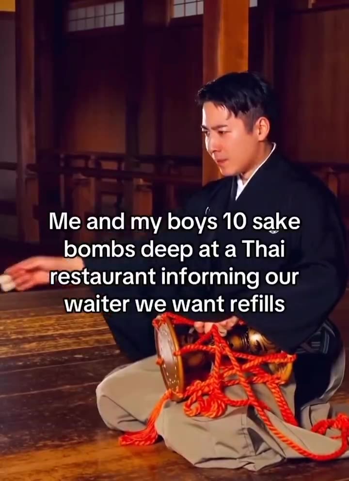 те аигап informing our __ Waiter we,want refills