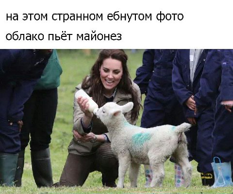 на этом странном ебнутом фото облако пьёт майонез А