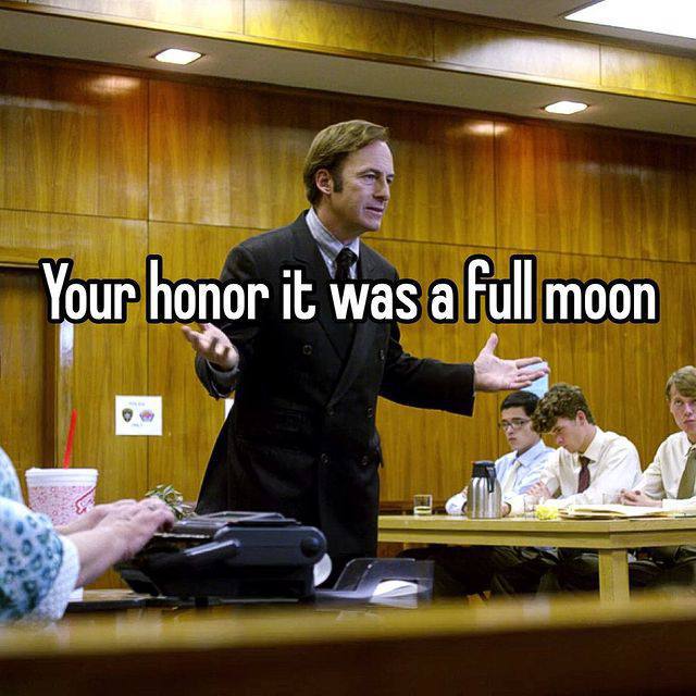 Your honor it was а Full moon ‚у