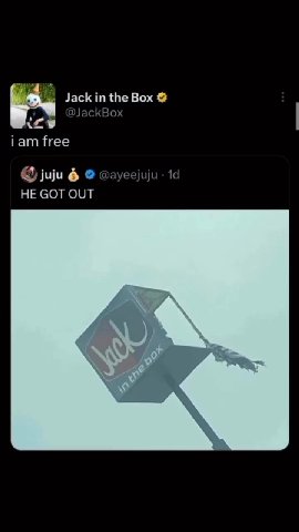 Jack the Вох @JackBox iam free juju @ayeejuju НЕ GOT OUT