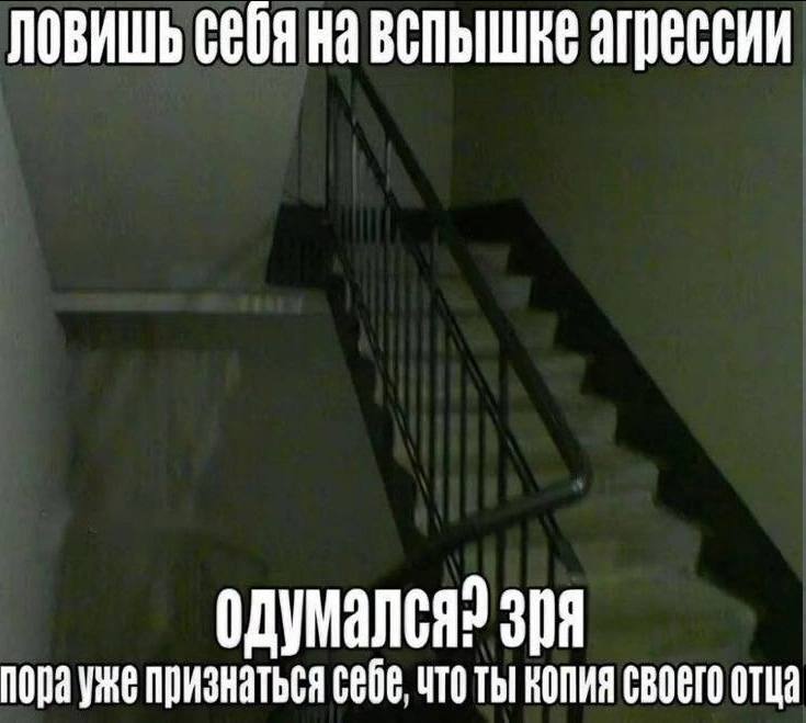 на вспышке агрессии зря Пора уже признаться себе, что ты копия своего отца