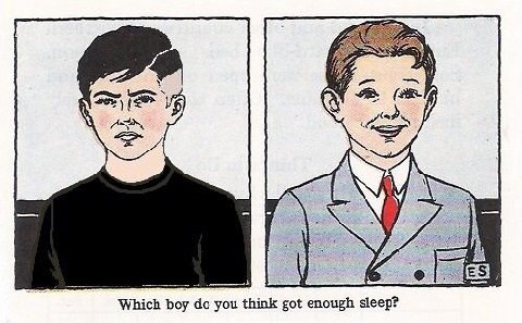 7 Which boy you think got enough sleep?
