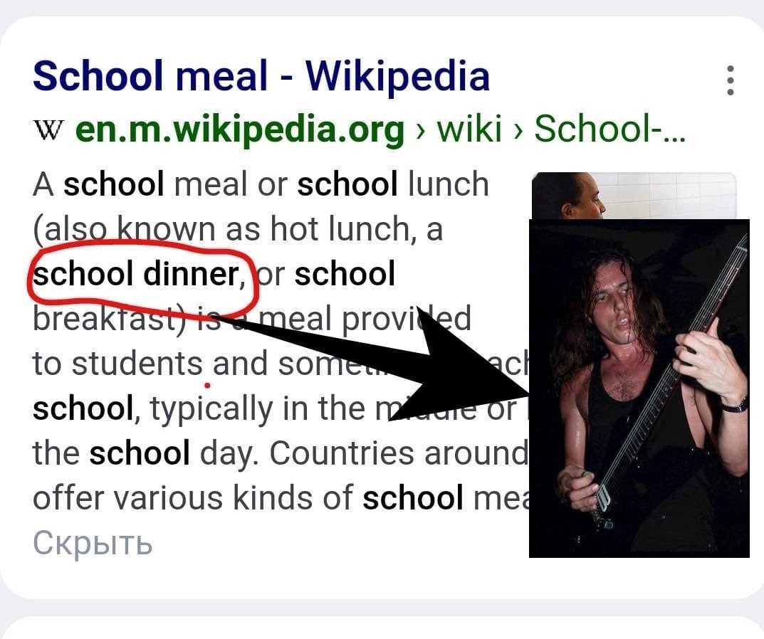 School meal Wikipedia en.m.wikipedia.org wiki School A school meal or school nown as hot lunch, a (also chool dinner, or school brea provite to students SO school typically in the the school day. Coun