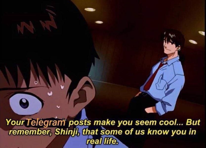 У a Your posts make you seem cool... But remember, Shinji, that some of know you in real life.