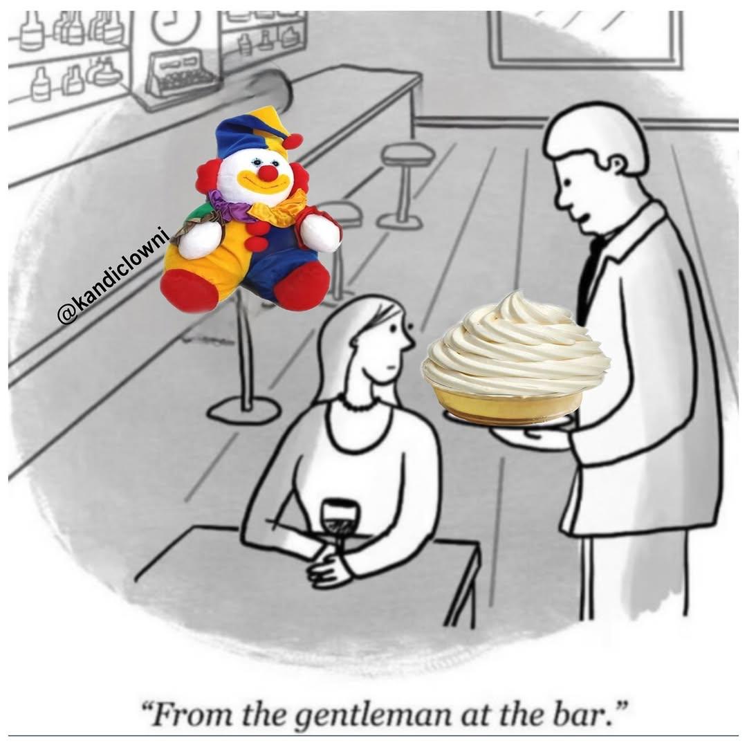 “From the gentleman at the bar.”