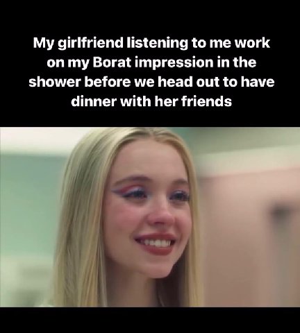 My girlfriend listening to me work shower before we head out to have dinner with her friends