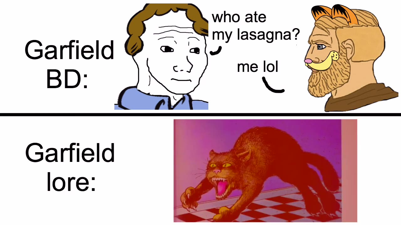 who ate my lasagna? Garfield me lol ВО Garfield lore: