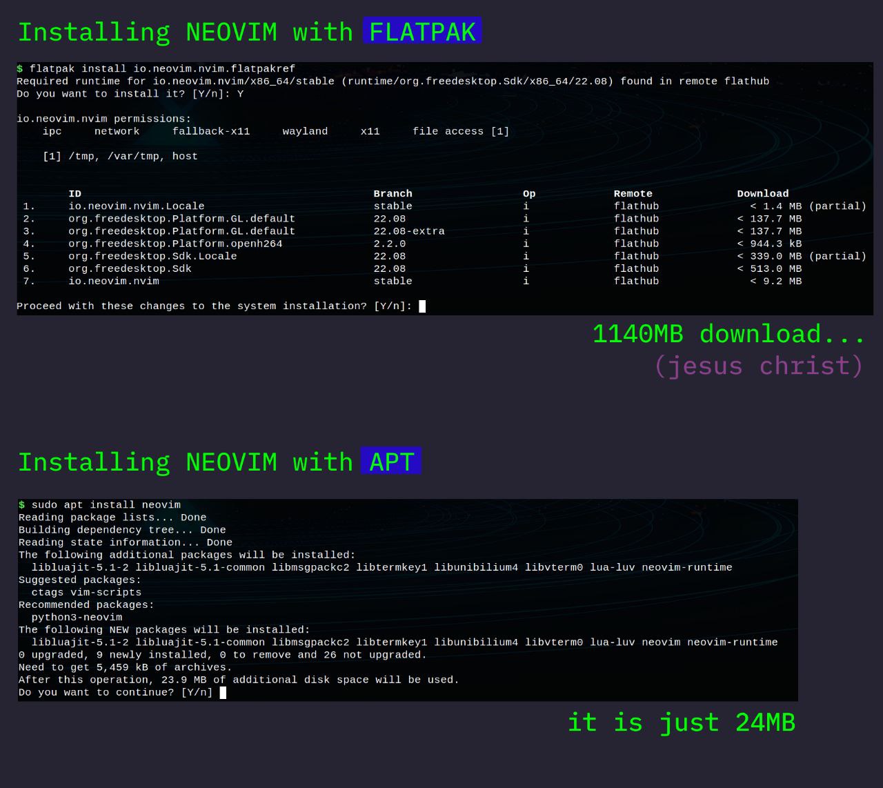tiatpak instail 10, tlatpakret for found in remote Required runt ime Cruntime/org. freedeskt you маи то install у permissions: network хат File access [1] [a hast Branch Remote Download Locale stable 