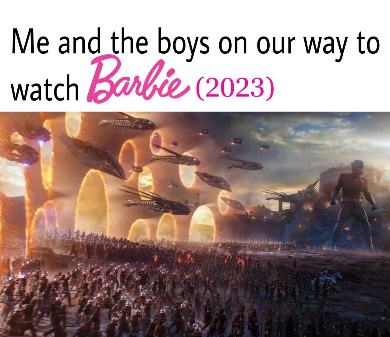 Me and the boys on our way to watch Barbie (2023) 4