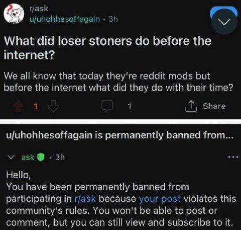 u/uhohhesoffagain What did loser stoners before the internet? We all know that today they’re reddit mods but before the internet what did they with their time? 1 1 Share u/uhohhesoffagain is permanent