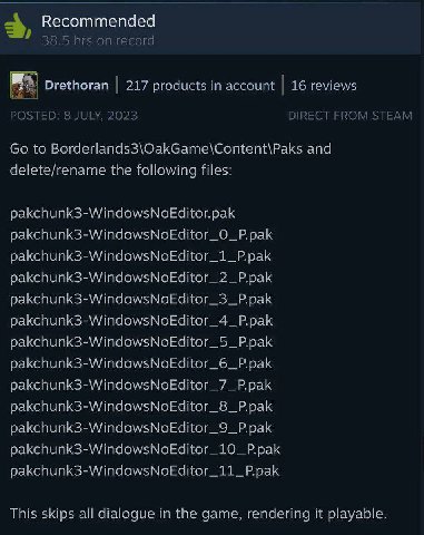 Recommended A Drethoran 16 reviews 217 products in account to and delete/rename the following files: pak pakcnunk3-WindowsNoEditor_1_P.pak pakchunk3-WindowsNoEditor_2_P.pak pakchunk3-WindowsNoEditor_ 
