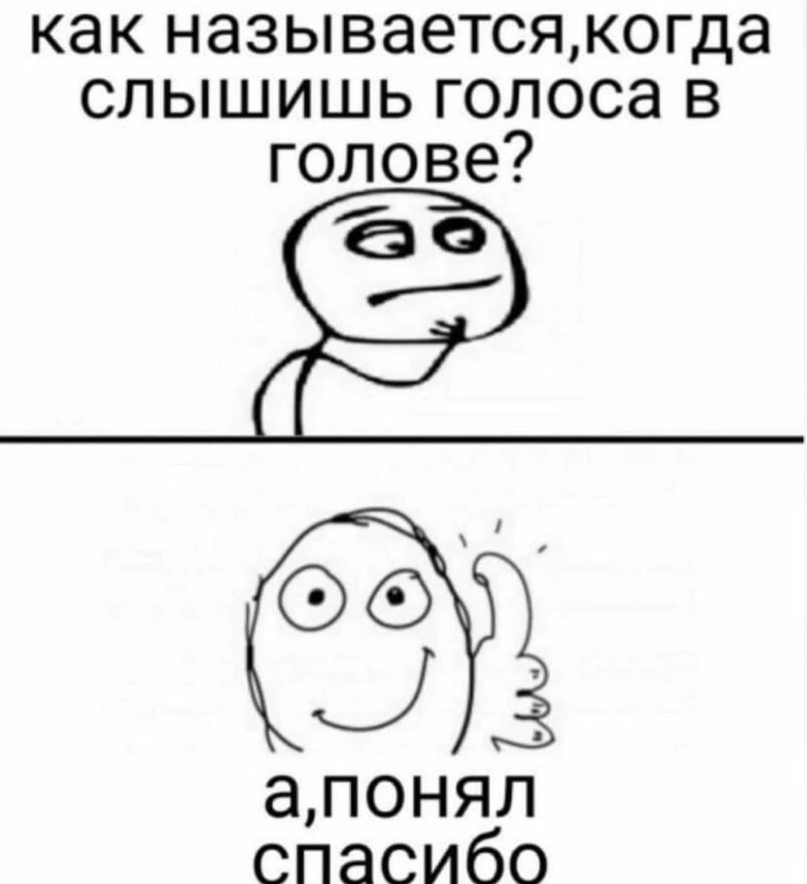 как называется,когда слышишь голоса в голове? апонял спасибо