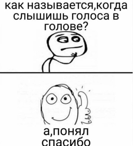 как называется,когда слышишь голоса в голове? апонял спасибо
