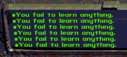 eYou fail to learn anything. eYou fail to learn anything. eYou fail to learn eYou fail to learn anything. anything eYou to learn anything eYou fail to learn anything