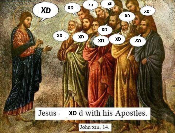 Jesus with his Apostles