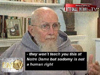 I 7% they won't teach you this at Notre Dame but sodomy is not а human right