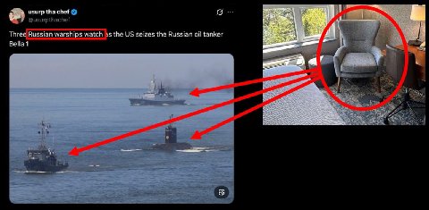 usurp tha chef @usurpthachef 4 И Three Russian warships watch the seizes the Russian tanker ВеЙа1 3 i “a
